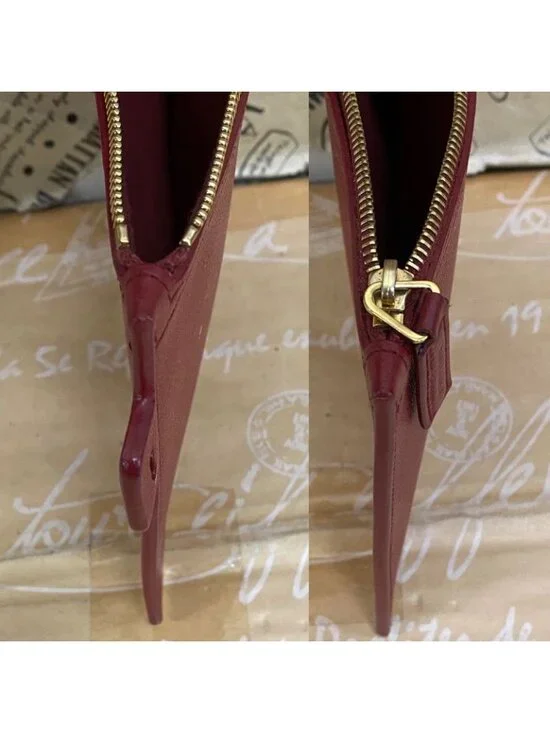 Saint Laurent Shopping Tote Shoulder Bag Red A3 Business Travel - Picture 11 of 16